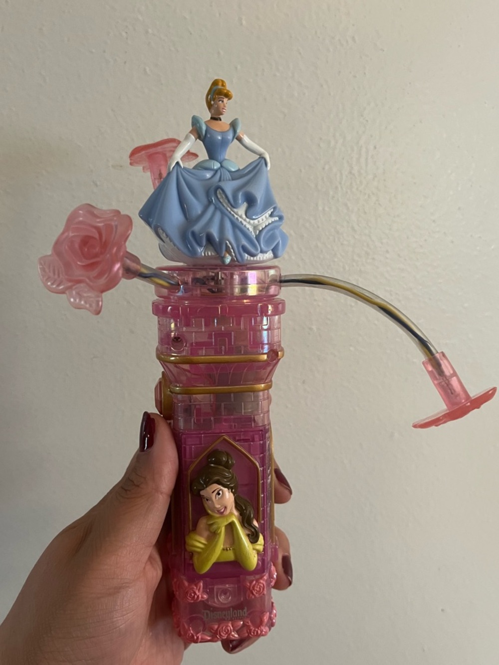 Disney Parks Princess spinner light-up wand souvenir toy featuring Cinderella